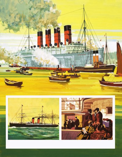 Unidentifiziertes Passagierschiff von English School