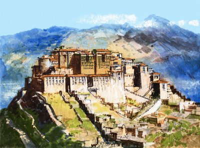 Unbekannter Ort, möglicherweise Tibet von English School