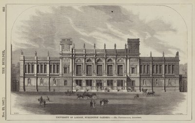 Universität von London, Burlington Gardens, Mr. Pennethorne, Architekt (Gravur) von English School