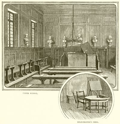 Oberschule. Schreibtisch des Direktors von English School