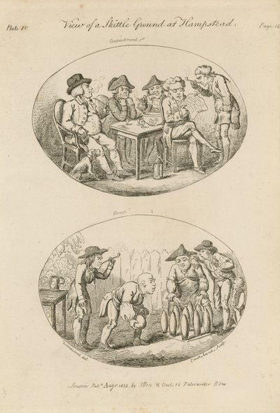 Ansicht des Kegelplatzes in Hampstead von English School