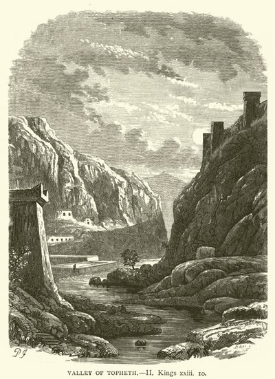 Tal von Topheth (II, Könige, xxiii) von English School