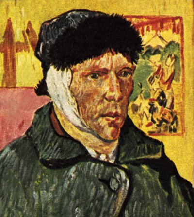 Van Gogh mit Verband um den Kopf (neu gezeichnet) von English School