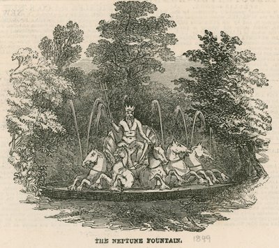 Vauxhall-Gärten, London: Der Neptunbrunnen von English School