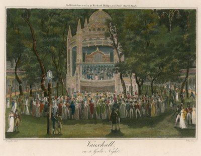 Vauxhall Gardens, London, an einem Festabend von English School
