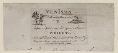 Wildverkäufer, Wrights, Visitenkarte von English School