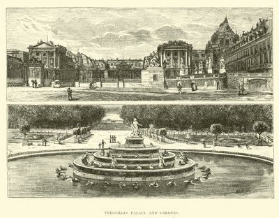 Schloss und Gärten von Versailles von English School