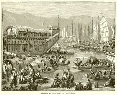 Schiffe im Hafen von Shanghai von English School