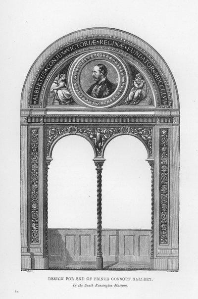 Victoria und Albert Museum: Entwurf für das Ende der Prince Consort Gallery von English School