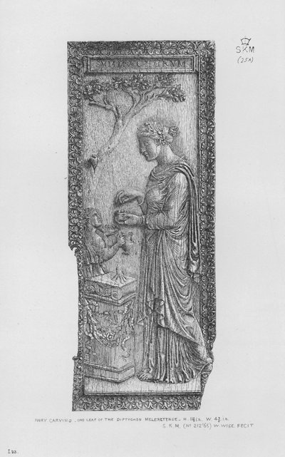 Victoria und Albert Museum: Elfenbeinschnitzerei, ein Blatt des Diptychon Meleretense von English School