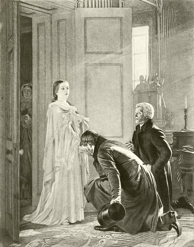 Victoria wird als Königin begrüßt (Gravur) von English School