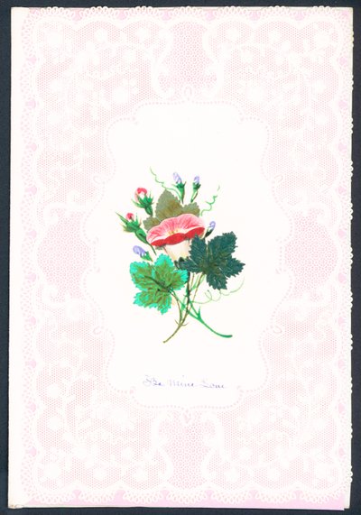 Viktorianische Valentinskarte von English School