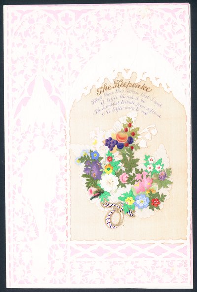 Viktorianische Valentinskarte von English School
