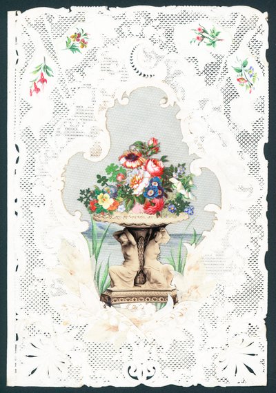 Viktorianische Valentinskarte von English School