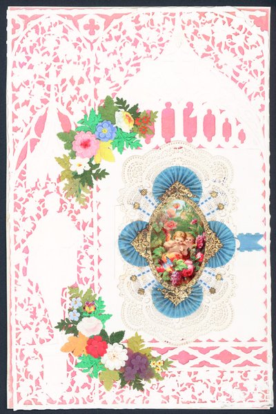 Viktorianische Valentinskarte von English School