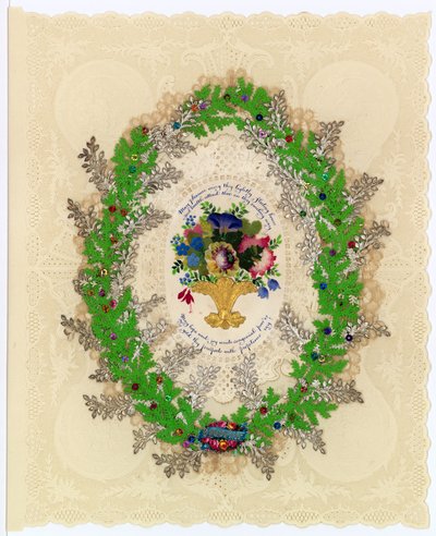 Viktorianische Valentinskarte von English School