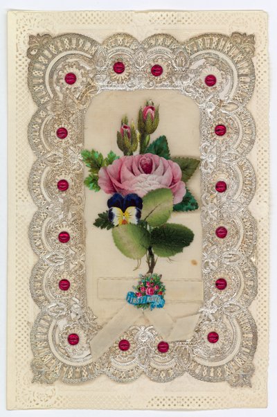 Viktorianische Valentinskarte von English School