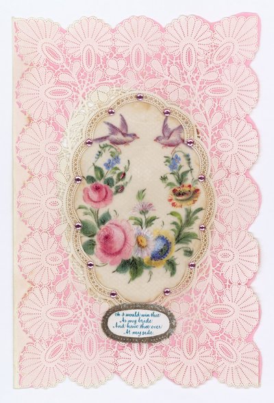 Viktorianische Valentinskarte von English School