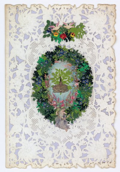 Viktorianische Valentinskarte von English School