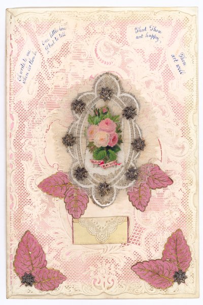 Viktorianische Valentinskarte von English School