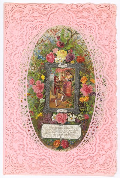 Viktorianische Valentinskarte von English School
