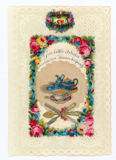 Viktorianische Valentinskarte von English School