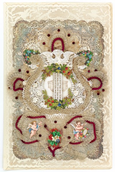Viktorianische Valentinskarte von English School