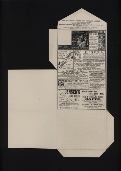 Viktorianische Halfpenny-Poststationery von English School