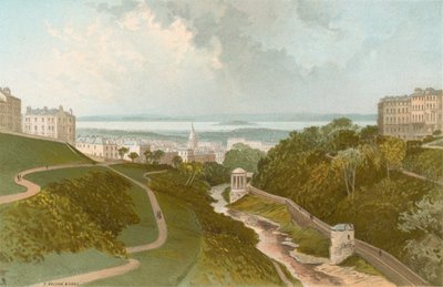 Blick von der Dean Bridge - Edinburgh von English School