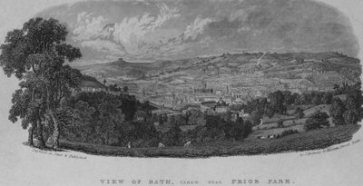 Ansicht von Bath, nahe Prior Park von English School