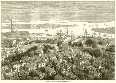 Ansicht von Boston vom Bunkers Hill von English School