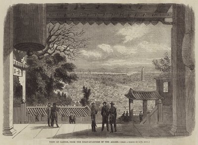 Ansicht von Kanton, vom Hauptquartier der Alliierten von English School