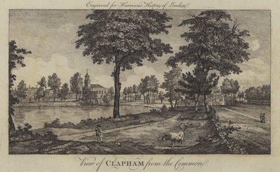Ansicht von Clapham vom Common von English School