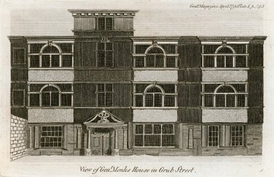 Ansicht des Hauses von General Monk in Grub Street von English School