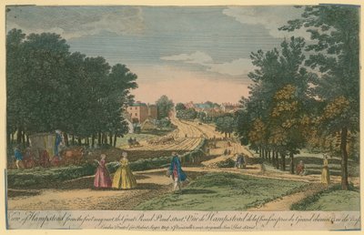 Ansicht von Hampstead vom Fußweg neben der Great Road, Pond Street von English School