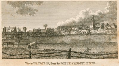 Ansicht von Islington vom White Conduit House, Pentonville, London von English School