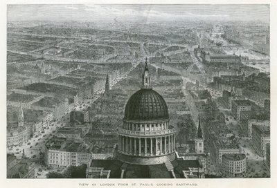 Ansicht von London von der St. Pauls Kathedrale, Blick nach Osten von English School