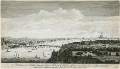Ansicht von London von der Lambeth Church von English School