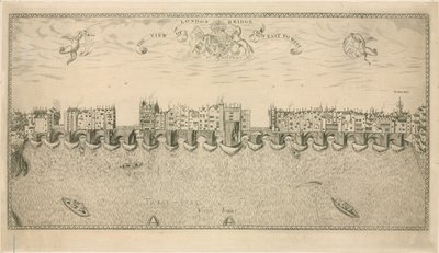 Ansicht der alten London Bridge von English School