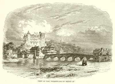 Ansicht von Pau, Geburtsort von Heinrich IV. von English School