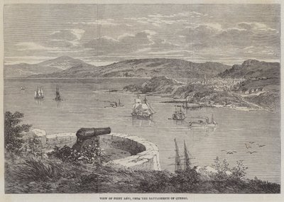 Blick auf Point Levi von den Zinnen von Quebec von English School