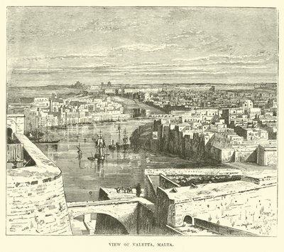 Ansicht von Valetta, Malta von English School
