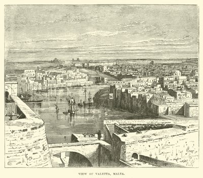 Ansicht von Valetta, Malta von English School