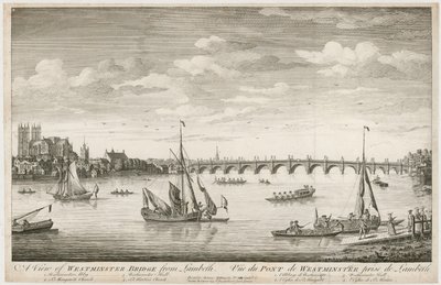 Blick auf die Westminster-Brücke von Lambeth von English School