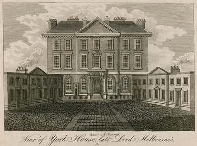 Ansicht von York House (später The Albany), Haus des verstorbenen Lord Melbourne von English School