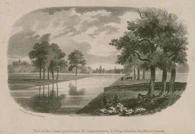 Ansicht des Kanals, St Jamess Park, London, vor den Verbesserungen von English School
