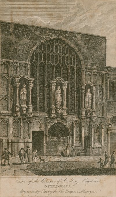 Ansicht der Kapelle St. Maria Magdalena, Guildhall, London von English School