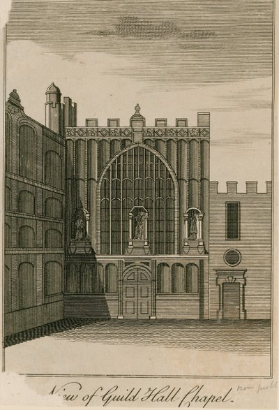 Ansicht der Guildhall-Kapelle, London von English School