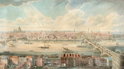 Ansicht der Themse von Süden des Flusses von English School