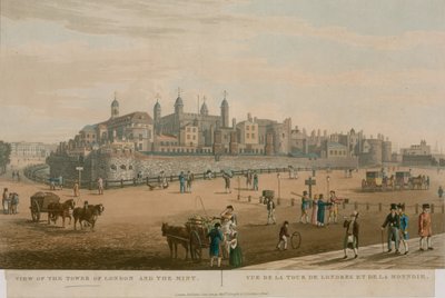 Ansicht des Tower of London und der Münzstätte von English School